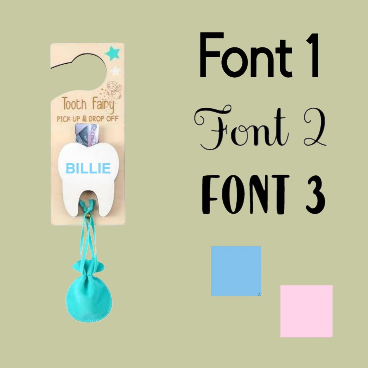 PERSONALISED - Tooth Fairy Door Hanger