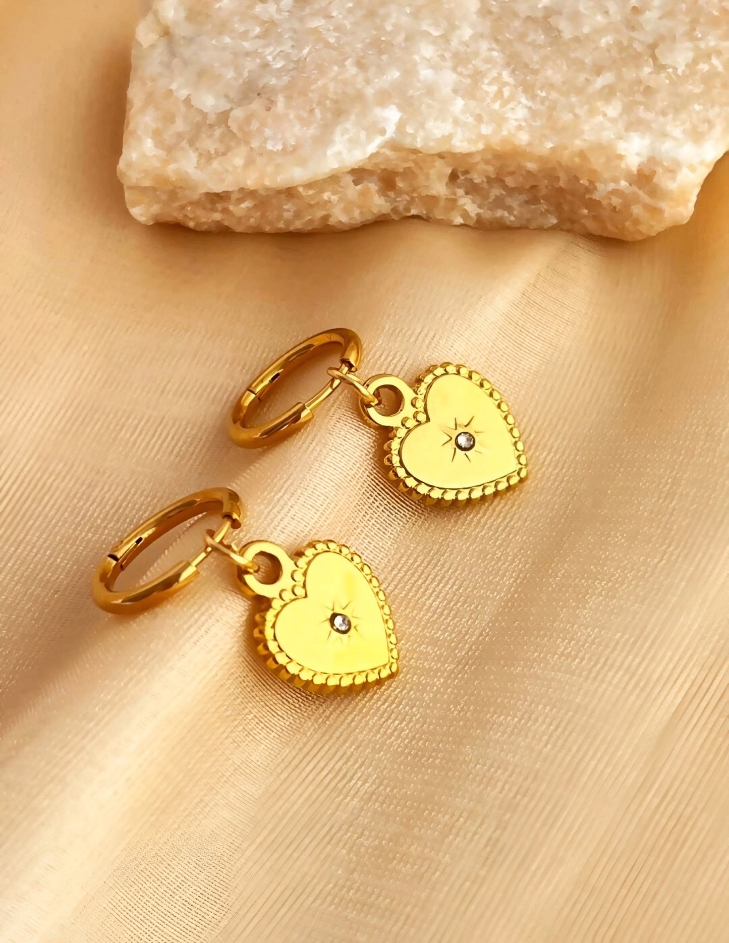 Golden Heart Earrings