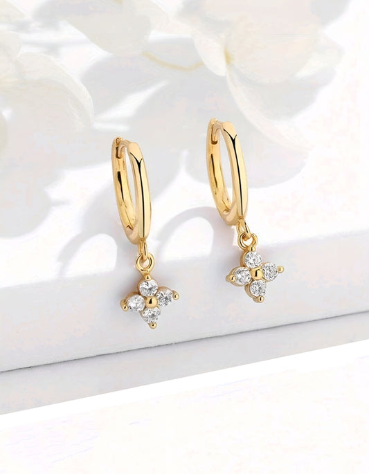 Petite Blossom Huggie Earrings